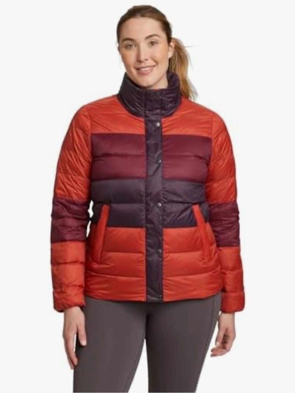 Eddie Bauer Stratus Thermal 650 Down  Red Clay Puffer Jacket Size 3X